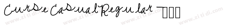 Curse Casual Regular字体转换